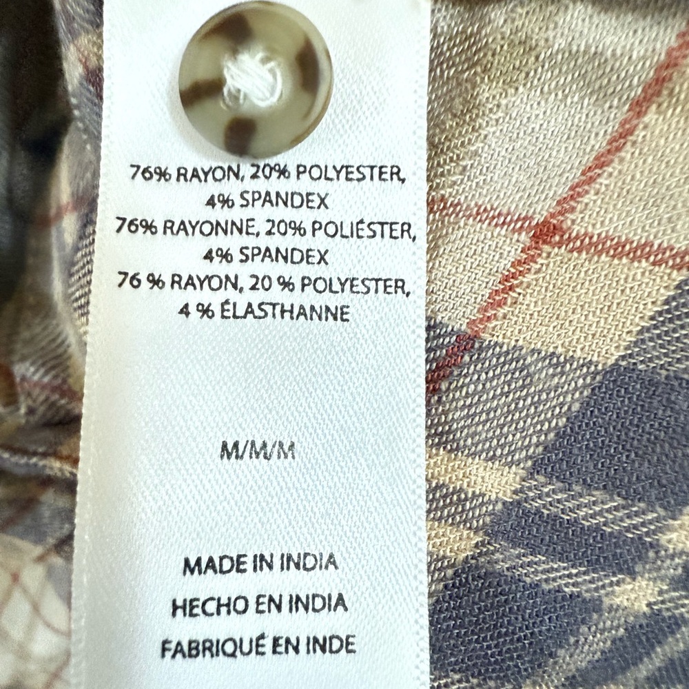 beachlunchlounge Checkered Blouse in Tan and Black - Picture 2 of 2